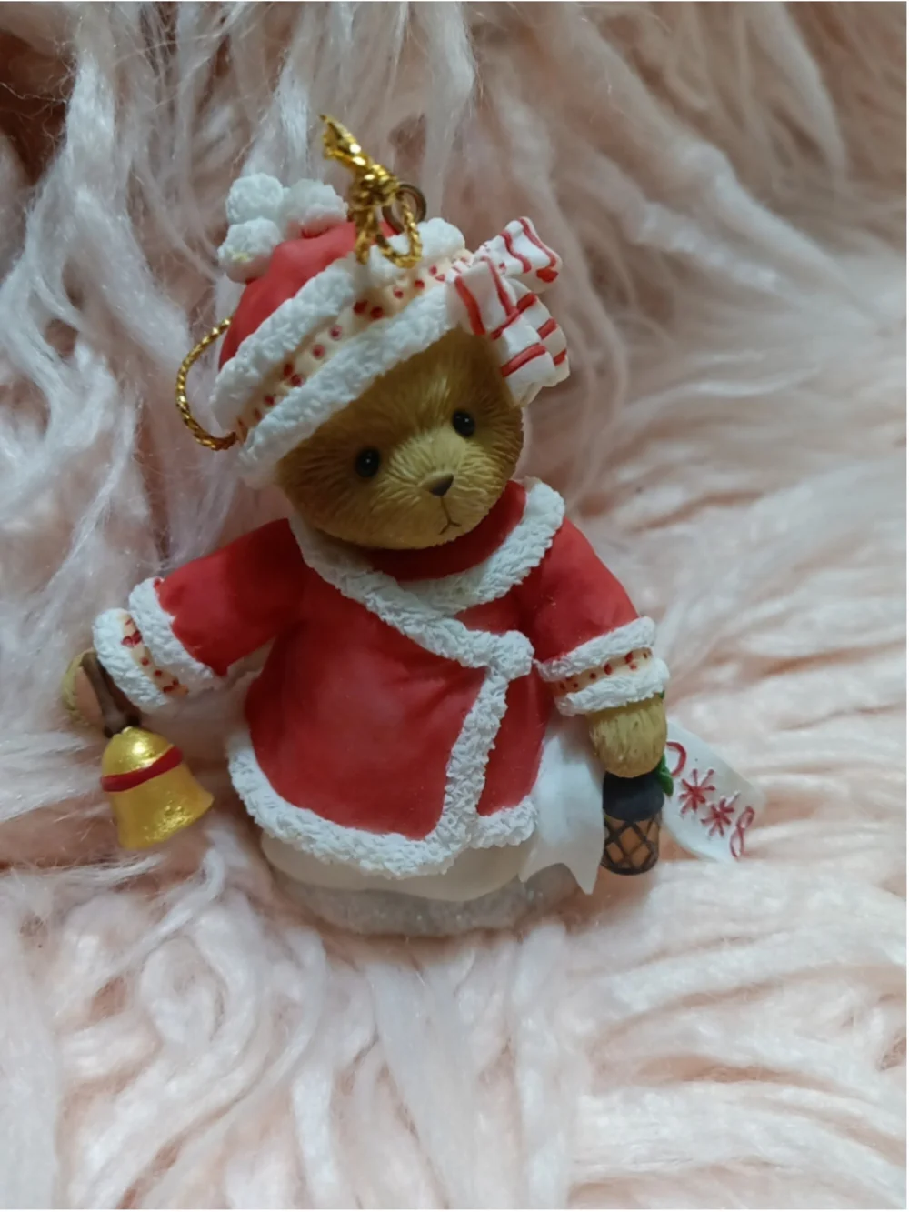 Cherished Teddies Abbey Press Exclusive Girl Bear Christmas Outfit w Bell 2008